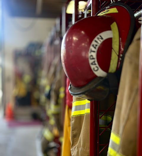 Fire captain uniform close-up